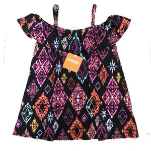 NWT Gymboree Girls Cold Shoulder Tank - Size 7 - Off-Shoulder Top - Island Girl